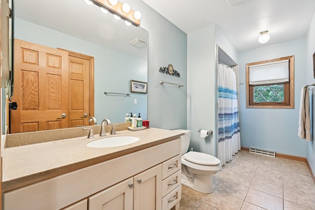 42280 N Center St, Antioch, IL 60002 - bathroom with vanity, tile patterned flooring, and a shower with shower curtain