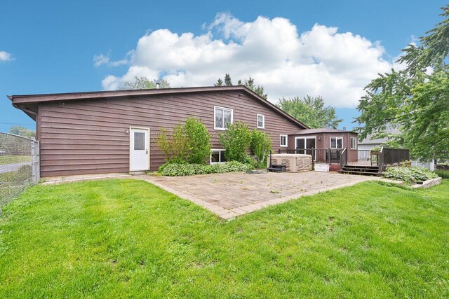 42280 N Center St, Antioch, IL 60002 - back of property featuring a patio area and a deck