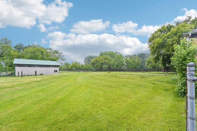 42280 N Center St, Antioch, IL 60002 - view of yard featuring a pole building, an outdoor structure, and a rural view