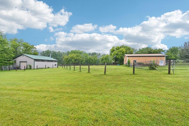 42280 N Center St, Antioch, IL 60002 - view of yard featuring an outbuilding, an outdoor structure, and a view of rural / pastoral area