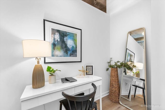 1550 S Blue Island Ave Unit 822, Chicago, IL 60608 - office area with wood finished floors and baseboards