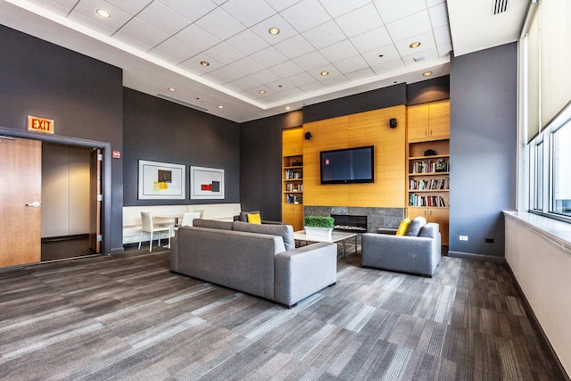 1901 S Calumet Ave Unit 2010, Chicago, IL 60616 - building lobby featuring recessed lighting, a paneled ceiling, and a towering ceiling