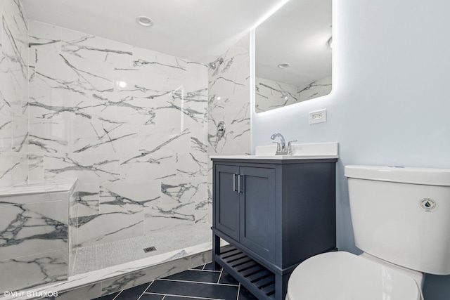 629 E 87th Pl, Chicago, IL 60619 - full bathroom featuring vanity, recessed lighting, and a shower