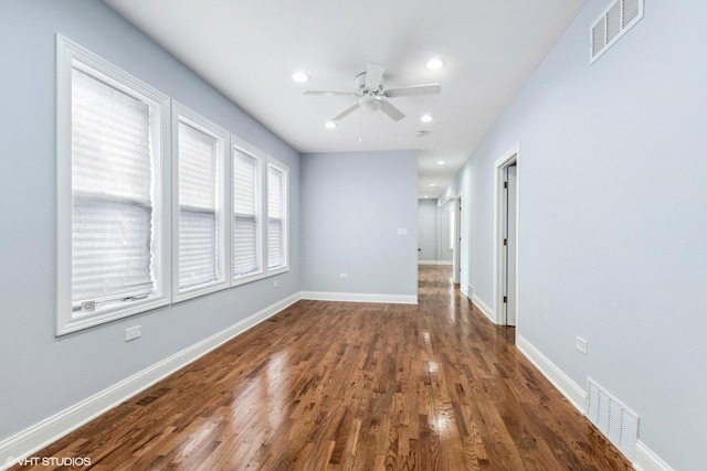 629 E 87th Pl, Chicago, IL 60619 - unfurnished room with a ceiling fan, recessed lighting, and dark wood finished floors
