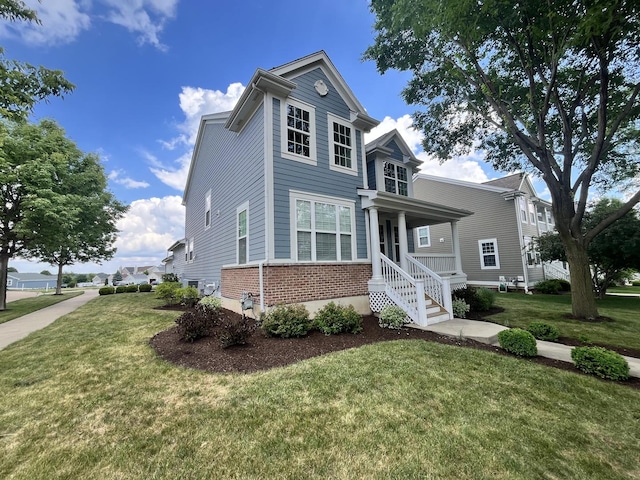 1266 Airs Ave, Sugar Grove, IL 60554 - traditional-style home with brick siding and a front lawn