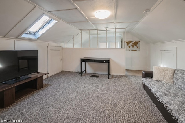 120 S Kinzie St, Thornton, IL 60476 - bonus room with vaulted ceiling, a skylight, and carpet flooring