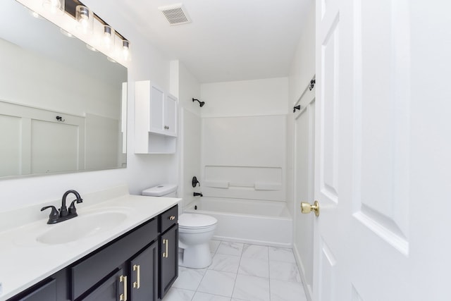 128 Bertram Dr Unit M, Yorkville, IL 60560 - full bath with vanity, marble finish flooring, and bathing tub / shower combination