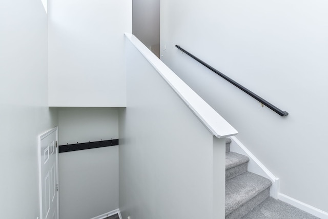 128 Bertram Dr Unit M, Yorkville, IL 60560 - stairs featuring carpet floors and baseboards