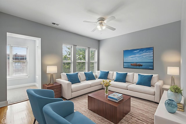 6200 S Evans Ave Unit 3, Chicago, IL 60637 - living room with light wood-type flooring and ceiling fan
