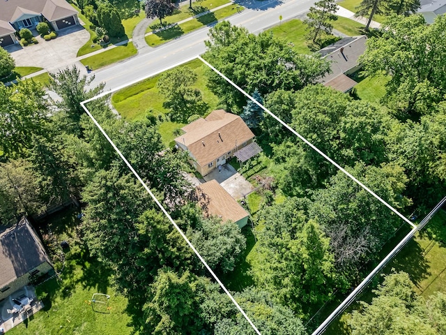 5736 Willow Springs Rd, La Grange Highlands, IL 60525 - aerial view of property's location with property parcel outlined