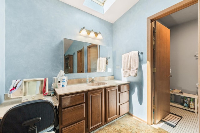 1707 Roosa Ln, Elk Grove Village, IL 60007 - bathroom with a skylight and vanity