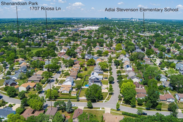 1707 Roosa Ln, Elk Grove Village, IL 60007 - aerial perspective of suburban area