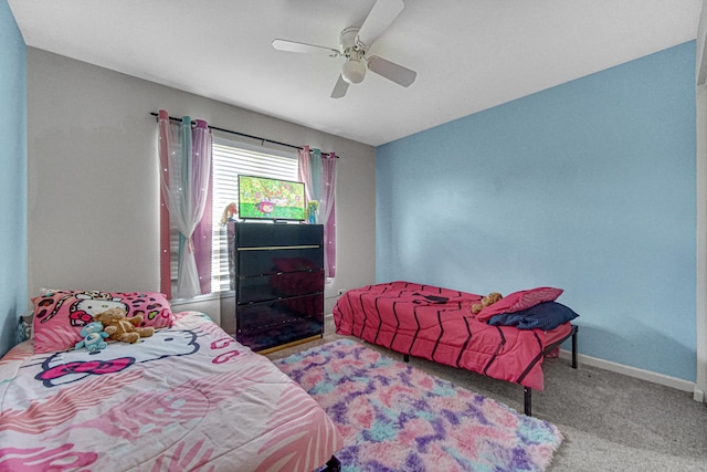 504 W Hillcrest Dr, Romeoville, IL 60446 - carpeted bedroom with a ceiling fan and baseboards