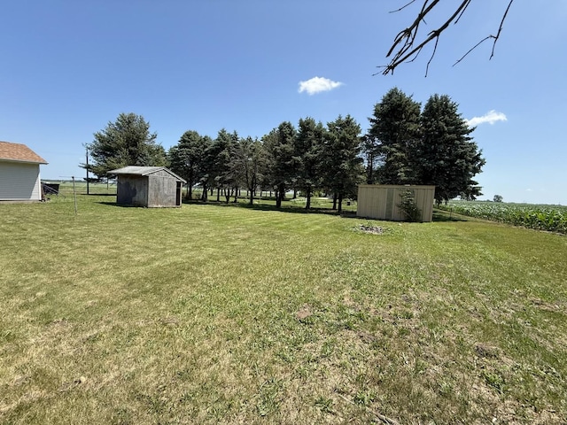 31535 E Thome Rd, Rock Falls, IL 61071 - view of grassy yard featuring a shed