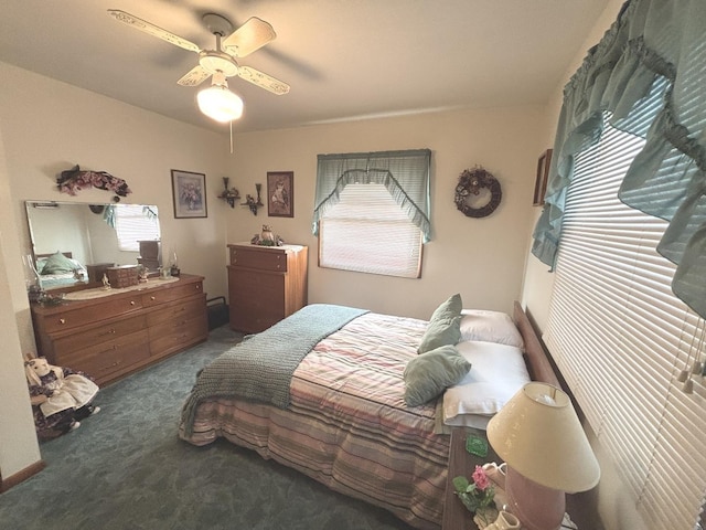 312 Water St, Earlville, IL 60518 - carpeted bedroom with ceiling fan