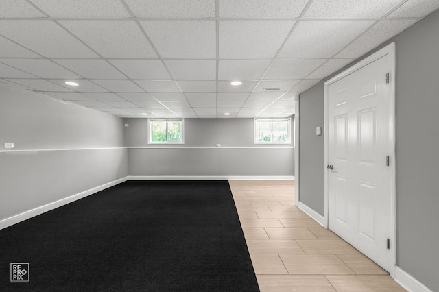 36665 N Traer Ter, Gurnee, IL 60031 - empty room with a drop ceiling and recessed lighting