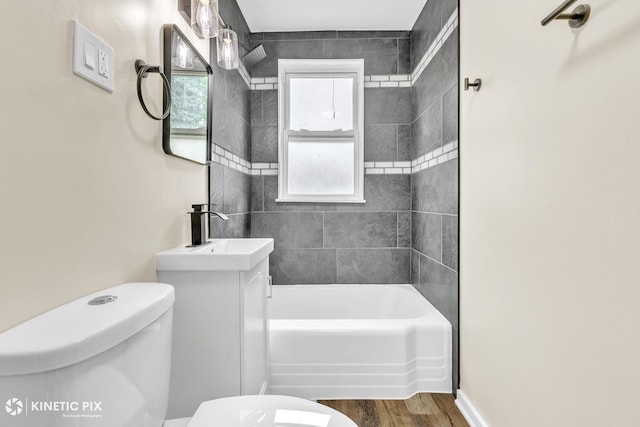 9613 S Yale Ave, Chicago, IL 60628 - full bath with  shower combination, wood finished floors, and vanity