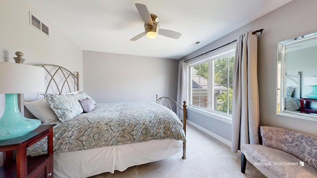 905 Burnham Ct, Aurora, IL 60502 - bedroom with light carpet and a ceiling fan