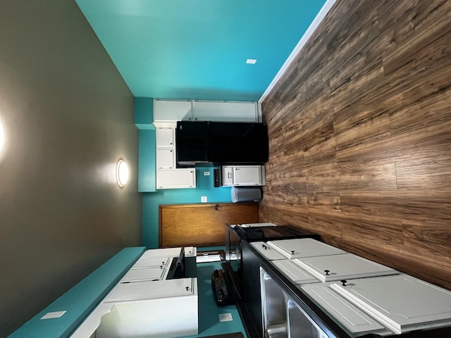 430 N 2nd St, Tonica, IL 61370 - kitchen featuring wood walls