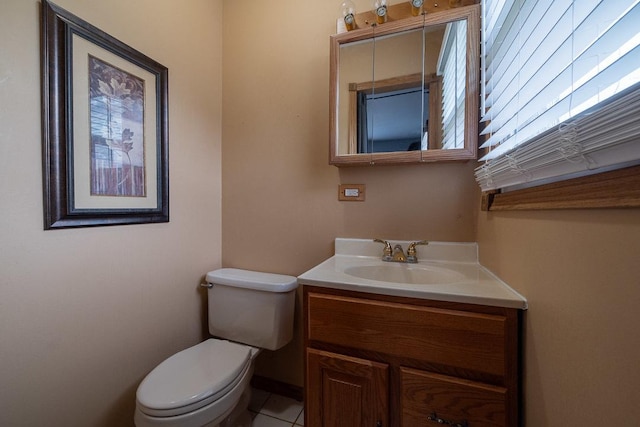 712 Mchenry Ave, Mchenry, IL 60050 - half bathroom featuring vanity and tile patterned floors