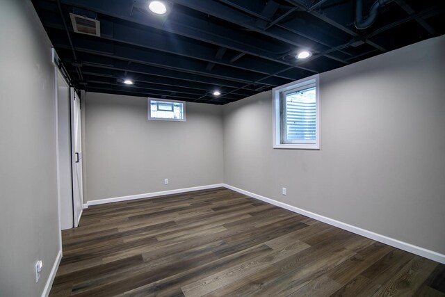214 S Hickory St, Manteno, IL 60950 - below grade area with dark wood-type flooring