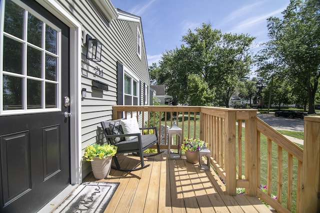 214 S Hickory St, Manteno, IL 60950 - view of wooden terrace