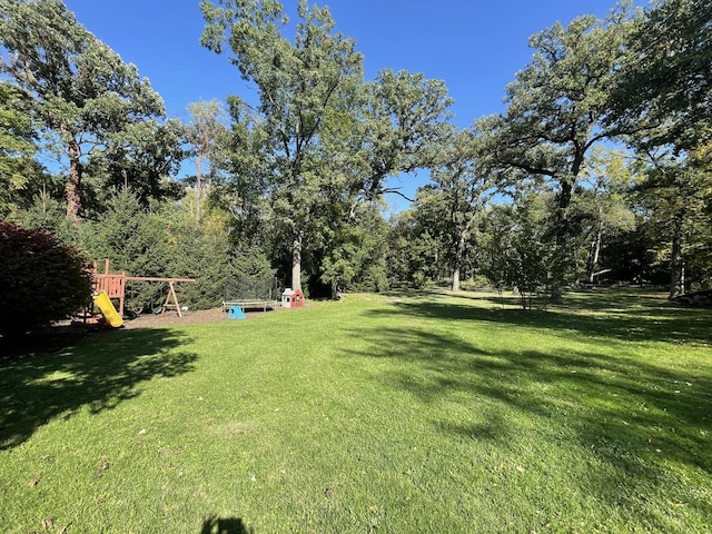 13745 S King Rd, Homer Glen, IL 60491 - view of green lawn with a playground