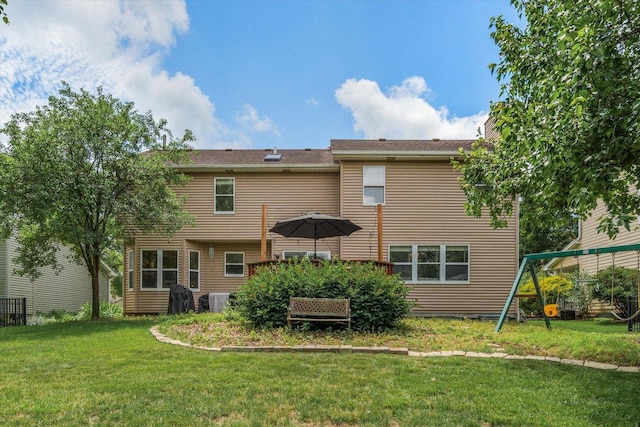 1297 Gregory Ct, Naperville, IL 60565 - back of house with a yard and a playground