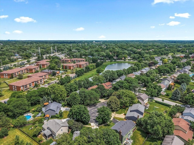 1297 Gregory Ct, Naperville, IL 60565 - bird's eye view of a large body of water and a heavily wooded area