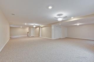 3942 Honeymoon Rdg, Lake In The Hills, IL 60156 - finished basement featuring ceiling fan and recessed lighting