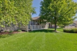 3942 Honeymoon Rdg, Lake In The Hills, IL 60156 - view of green lawn featuring a wooden deck