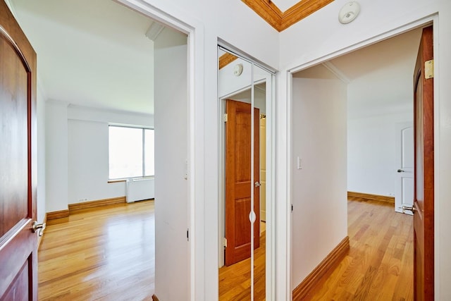 7033 N Kedzie Ave Unit 1706, Chicago, IL 60645 - hall with light wood-type flooring and ornamental molding