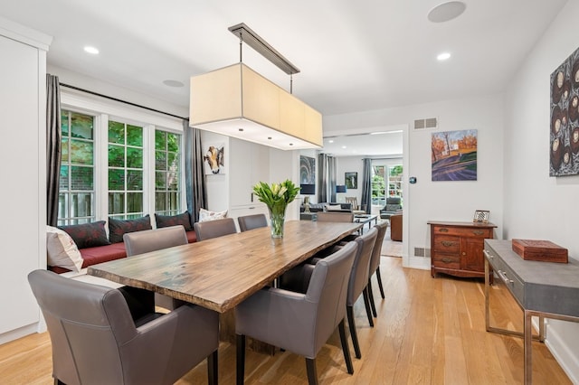 624 Laurel Ave, Wilmette, IL 60091 - dining space featuring light wood-type flooring and recessed lighting