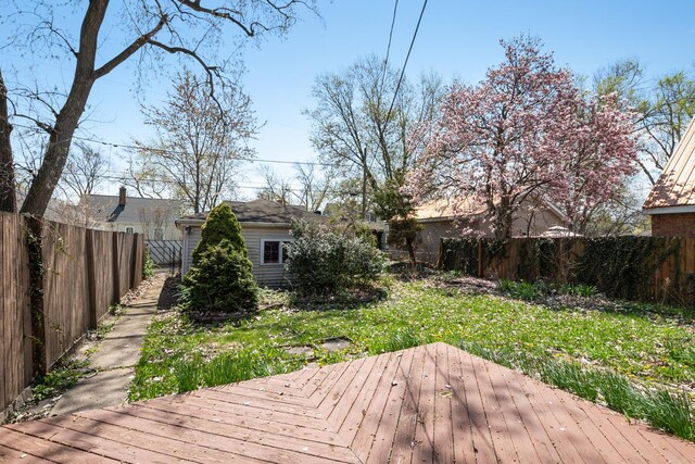 3645 177th Pl, Lansing, IL 60438 - wooden deck featuring a fenced backyard