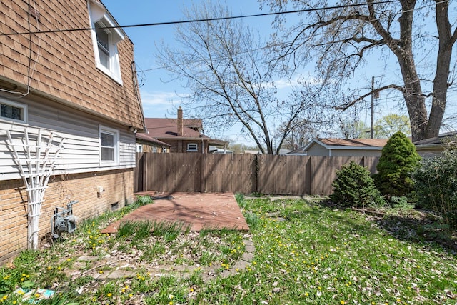 3645 177th Pl, Lansing, IL 60438 - fenced backyard featuring a wooden deck