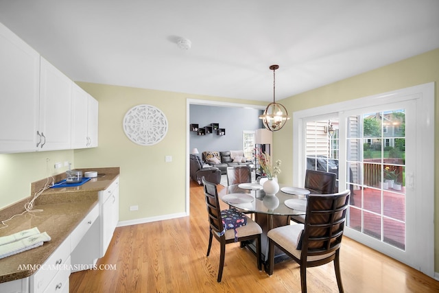 4 Dryden Ct, Algonquin, IL 60102 - dining area featuring light wood finished floors and a chandelier