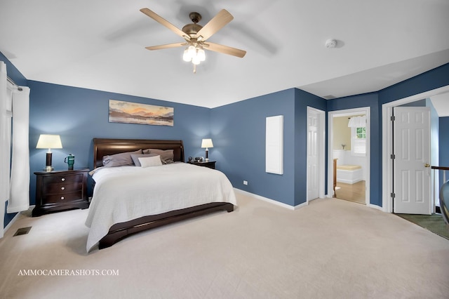 4 Dryden Ct, Algonquin, IL 60102 - bedroom featuring carpet, ensuite bathroom, and ceiling fan