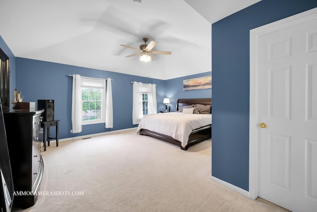 4 Dryden Ct, Algonquin, IL 60102 - bedroom with lofted ceiling, carpet, and ceiling fan