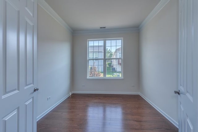 3866 Kingsmill Dr, Elgin, IL 60124 - unfurnished room with dark wood-style floors and ornamental molding