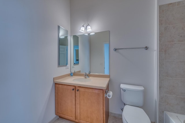 3866 Kingsmill Dr, Elgin, IL 60124 - bathroom with vanity and washtub / shower combination