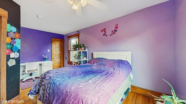 1150 S Oak Park Ave, Oak Park, IL 60304 - bedroom featuring wood finished floors and a ceiling fan