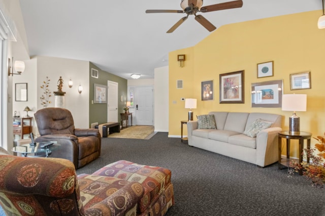21309 Silktree Cir, Plainfield, IL 60544 - carpeted living area featuring ceiling fan