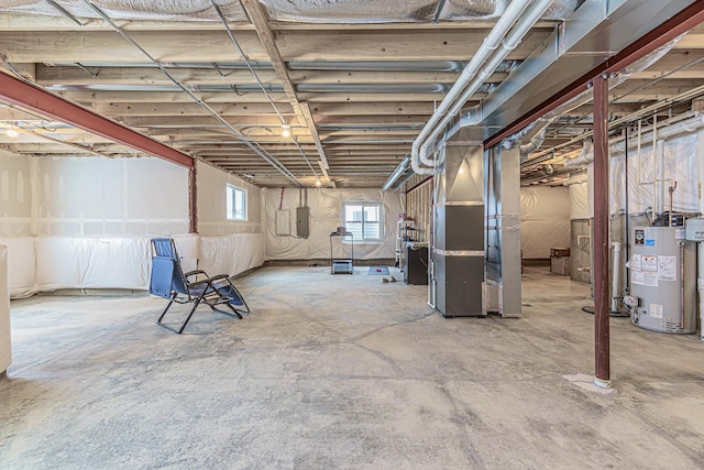 531 Alpine Dr, Algonquin, IL 60102 - basement with water heater, heating unit, and electric panel