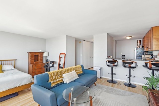 655 W Irving Park Rd Unit 2805, Chicago, IL 60613 - living room featuring light wood finished floors and baseboards