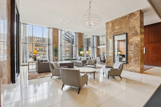 655 W Irving Park Rd Unit 2805, Chicago, IL 60613 - building lobby with expansive windows