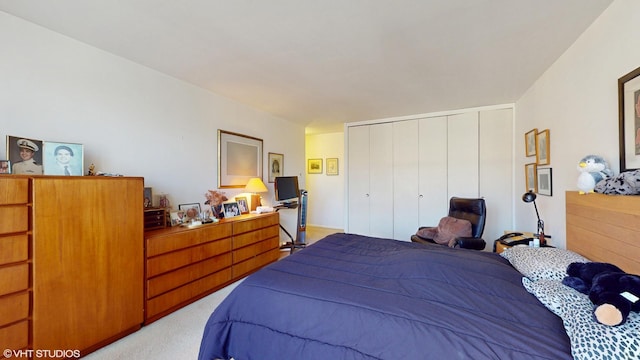 601 E 32nd St Unit 210, Chicago, IL 60616 - bedroom featuring a closet and light carpet