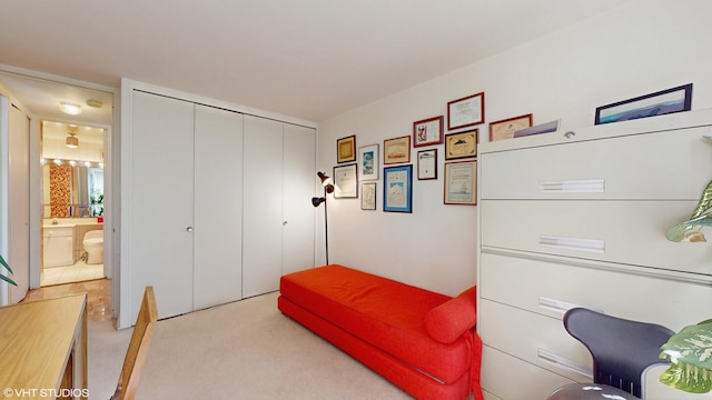601 E 32nd St Unit 210, Chicago, IL 60616 - sitting room with light colored carpet