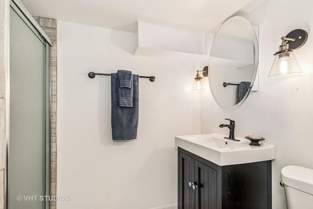 1620 Hyde Park Ave, Waukegan, IL 60085 - bathroom with vanity and an enclosed shower