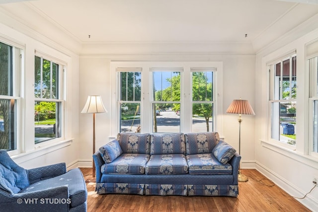 1620 Hyde Park Ave, Waukegan, IL 60085 - living area featuring crown molding and hardwood / wood-style flooring