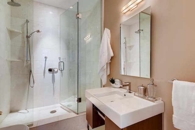 270 E Pearson St Unit 1402, Chicago, IL 60611 - full bathroom featuring a shower stall and vanity